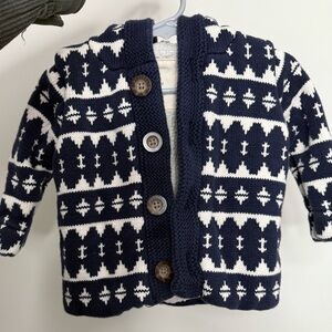 Hanna Andersson chunky knit baby sweater